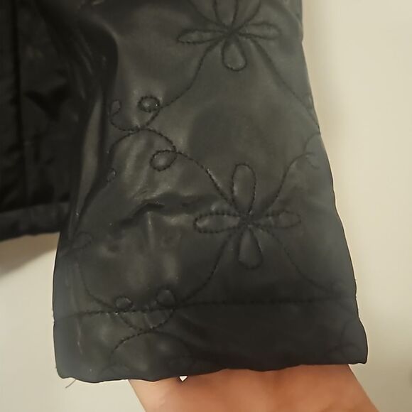 NECESSARY  OBJECT OUTERWEAR jacket BLACK WITH INSIDE LINING PINK - Picture 5 of 7